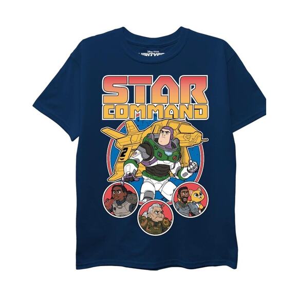Disney Boys' Lightyear Star Command Short Sleeve Tee Size 18/20 New - Picture 1 of 6